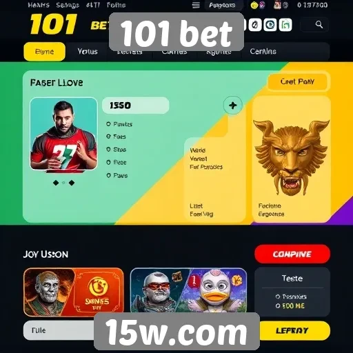 Interface do usuário do 101 bet é intuitiva